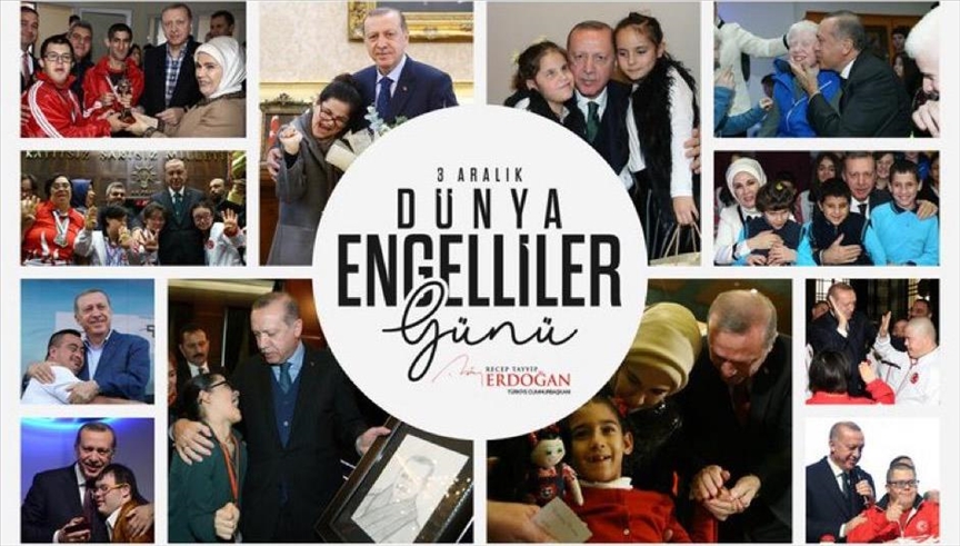Cumhurbaşkanı Erdoğan’dan Dünya Engelliler Günü paylaşımı